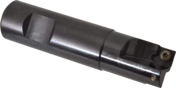 Kennametal - 3/4" Cut Diam, 7.11mm Max Depth of Cut, 3/4" Shank Diam, 3-1/4" OAL, Indexable Square Shoulder End Mill - SDEB 2615. Inserts, Weldon Shank, 0° Lead Angle - USA Tool & Supply