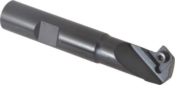 Kennametal - 30° Lead Angle, 0.787" Max Cut Diam, 0.46" Min Cut Diam, 6.6mm Max Depth of Cut, Indexable Chamfer and Angle End Mill - 1 Insert, SDEB 26152 Insert Style, 3" Overall Length, Straight Shank - USA Tool & Supply