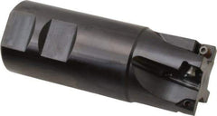 Kennametal - 1-1/2" Cut Diam, 6.57mm Max Depth of Cut, 1-1/2" Shank Diam, 102.36mm OAL, Indexable Square Shoulder End Mill - SPCT 3125.. Inserts, Weldon Shank, 0° Lead Angle - USA Tool & Supply