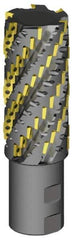 Kennametal - 2" Cut Diam, 6.12" Max Depth of Cut, 2" Shank Diam, 9.7" OAL, Indexable Square Shoulder Helical End Mill - ADKT 1545 Inserts, Weldon Shank - USA Tool & Supply