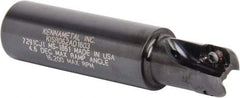Kennametal - 5/8" Cut Diam, 0.357" Max Depth of Cut, 3/4" Shank Diam, 82.55mm OAL, Indexable Square Shoulder End Mill - AD.T 1035 Inserts, Weldon Shank, 0° Lead Angle, Through Coolant - USA Tool & Supply