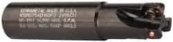 Kennametal - 3/4" Cut Diam, 0.357" Max Depth of Cut, 3/4" Shank Diam, 85.73mm OAL, Indexable Square Shoulder End Mill - AD.T 1035 Inserts, Weldon Shank, 0° Lead Angle, Through Coolant - USA Tool & Supply