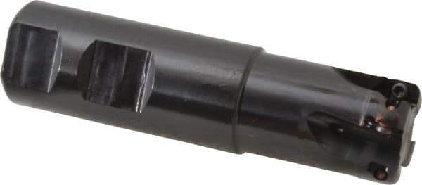 Kennametal - 1" Cut Diam, 0.357" Max Depth of Cut, 1" Shank Diam, 101.6mm OAL, Indexable Square Shoulder End Mill - AD.T 1035 Inserts, Weldon Shank, 0° Lead Angle, Through Coolant - USA Tool & Supply
