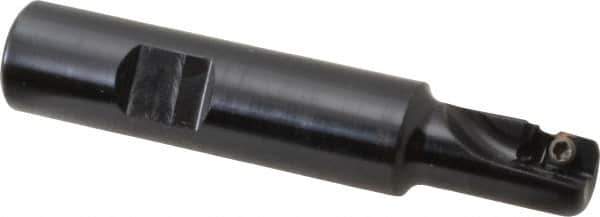 Kennametal - 1/2" Cut Diam, 9.12mm Max Depth of Cut, 5/8" Shank Diam, 82.55mm OAL, Indexable Square Shoulder End Mill - AD.T 1035 Inserts, Weldon Shank, 0° Lead Angle - USA Tool & Supply
