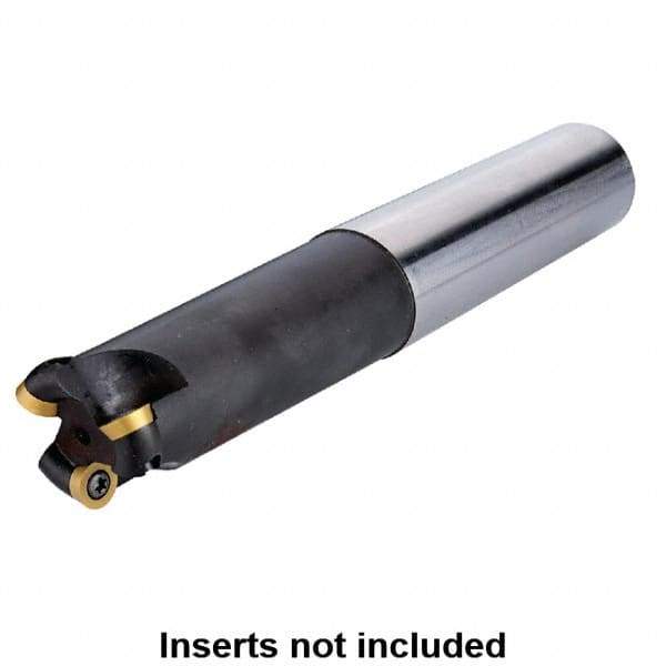 Kennametal - 32mm Cutting Diam, 32mm Shank Diam, 1.2598" Max Depth of Cut, Straight Shank Indexable Copy End Mill - 3 Inserts, RD.X 1003.. Insert - USA Tool & Supply