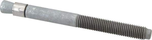 Value Collection - 3/4" Diam, 3/4" Drill, 8-1/2" OAL, 1-1/4" Min Embedment Wedge Expansion Concrete Anchor - Grade 5 Steel, Galvanized Finish, Hex Nut Head, Hex Drive, 4" Thread Length - USA Tool & Supply