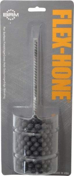 Brush Research Mfg. - 2-1/4" Bore Diam, 180 Grit, Silicon Carbide Flexible Hone - Extra Fine, 8" OAL - USA Tool & Supply