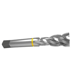 Emuge - 1-1/8 - 7 UNC 4 Flute 2B Modified Bottoming Spiral Flute Tap - Cobalt, Bright Finish, 7.087" OAL, Right Hand Flute, Right Hand Thread, Series Enorm - USA Tool & Supply