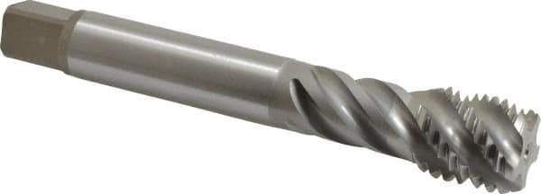 Emuge - 1-8 UNC 5 Flute 2B Bottoming Spiral Flute Tap - Cobalt, Bright Finish, 6.299" OAL, Right Hand Flute, Right Hand Thread, Series Enorm Z - USA Tool & Supply