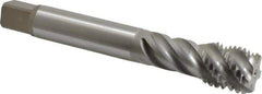 Emuge - 1-8 UNC 5 Flute 2B Bottoming Spiral Flute Tap - Cobalt, Bright Finish, 6.299" OAL, Right Hand Flute, Right Hand Thread, Series Enorm Z - USA Tool & Supply