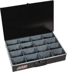 Value Collection - 1,100 Piece Alloy Steel Button Head & Socket Head Cap Screw Assortment - M4x10 to M8x25 Thread - USA Tool & Supply