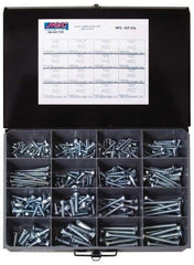 Value Collection - 384 Piece Steel Carriage Bolt - 1/4-20 to 1/2-13 Thread, Zinc Plated - USA Tool & Supply