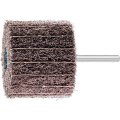 PFERD - 2-3/8" Diam x 2" Face Width, Aluminum Oxide Nonwoven Mounted Flap Wheel - 1/4" Shank Mount, 100 Grit, 10,000 Max RPM - USA Tool & Supply