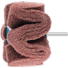 PFERD - 4" Diam x 2" Face Width, Aluminum Oxide Nonwoven Mounted Flap Wheel - 1/4" Shank Mount, 280 Grit, 6,000 Max RPM - USA Tool & Supply