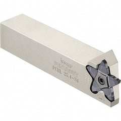 Iscar - External Thread, 0.3937" Max Depth of Cut, 1.5mm Min Groove Width, 5-1/2" OAL, Left Hand Indexable Grooving Cutoff Toolholder - 1" Shank Height x 1" Shank Width, PENTA 34.. Insert Style, PCH Toolholder Style, Series PentaCut - USA Tool & Supply