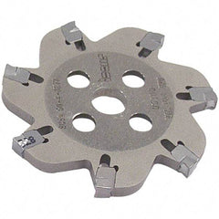 Iscar - Arbor Hole Connection, 0.139" Cutting Width, 20mm Depth of Cut, 100mm Cutter Diam, 22mm Hole Diam, 12 Tooth Indexable Slotting Cutter - SGSA Toolholder, GSAN 3 Insert, Right Hand Cutting Direction - USA Tool & Supply