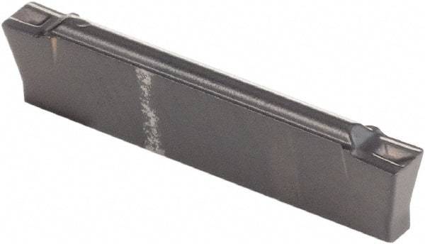 Kennametal - 0205G GMN Grade KCU10, 2.05mm Cutting Width Carbide Grooving Insert - 2mm Max Depth of Cut, Neutral, 0.2mm Corner Radius, AlTiN Finish - USA Tool & Supply