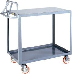 Little Giant - 1,200 Lb Capacity, 30" Wide x 53-1/2" Long x 42" High Shelf Cart - 2 Shelf, Steel - USA Tool & Supply