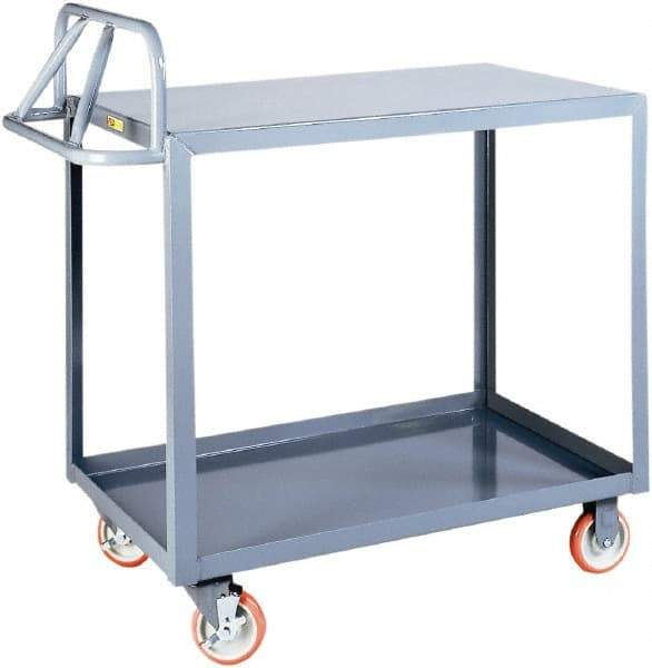 Little Giant - 1,200 Lb Capacity, 24" Wide x 41-1/2" Long x 42" High Shelf Cart - 2 Shelf, Steel - USA Tool & Supply