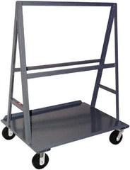 Jamco - 2,000 Lb Capacity Steel A-Frame Truck - Steel Deck, 24" OAW, 36" Platform Length, Phenolic Casters - USA Tool & Supply