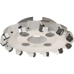 Iscar - 174.8mm Cut Diam, 50.8mm Arbor Hole, 7.15mm Max Depth of Cut, 45° Indexable Chamfer & Angle Face Mill - 10 Inserts, S845 SX.U 16.. Insert, Right Hand Cut, 10 Flutes, Through Coolant, Series Helido - USA Tool & Supply