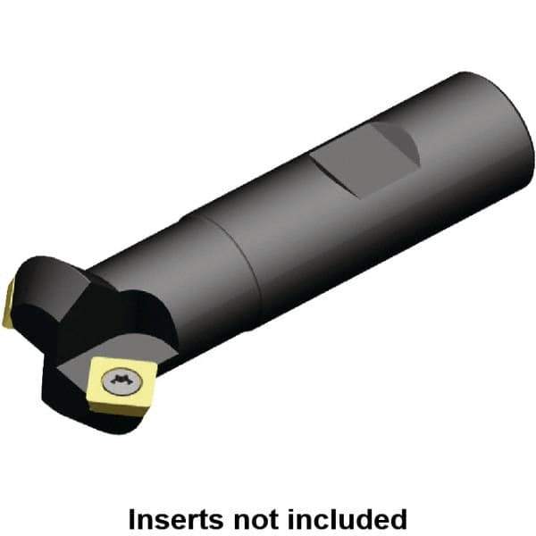 Kennametal - 45° Lead Angle, 22mm Max Cut Diam, 10mm Min Cut Diam, 6.5mm Max Depth of Cut, Indexable Chamfer and Angle End Mill - 1 Insert, SD.. 0903.. Insert Style, 82.7mm Overall Length, Straight Shank, 90° Included Angle - USA Tool & Supply