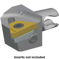 Kennametal - Insert Style LT 16EL, 20mm Head Length, Left Hand Cut, External Modular Threading Cutting Unit Head - System Size KM16, 10mm Center to Cutting Edge, Series LT Threading - USA Tool & Supply