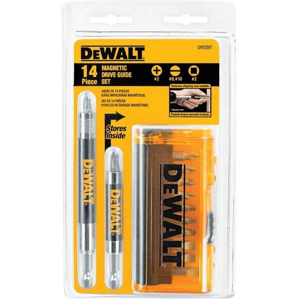 DeWALT - 14 Piece, Screwdriver Bit Set - #2, 1/4" Drive - USA Tool & Supply