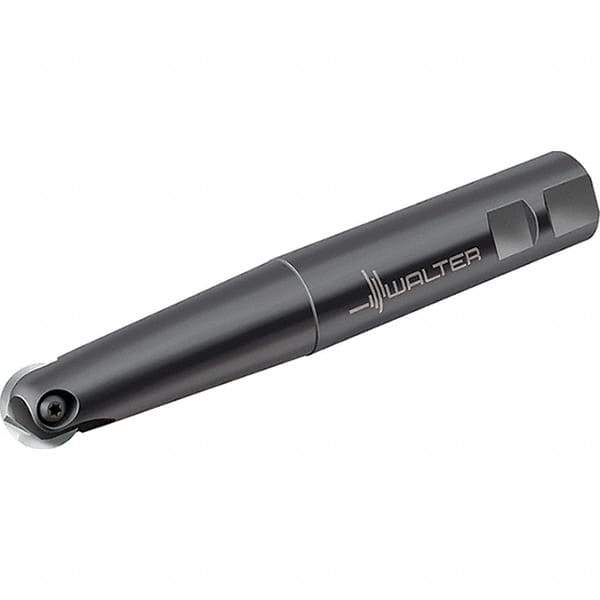 Walter - 8mm Cut Diam, 4mm Max Depth of Cut, 12mm Shank Diam, 140mm OAL, Indexable Ball Nose End Mill - 15,600 Max RPM - USA Tool & Supply