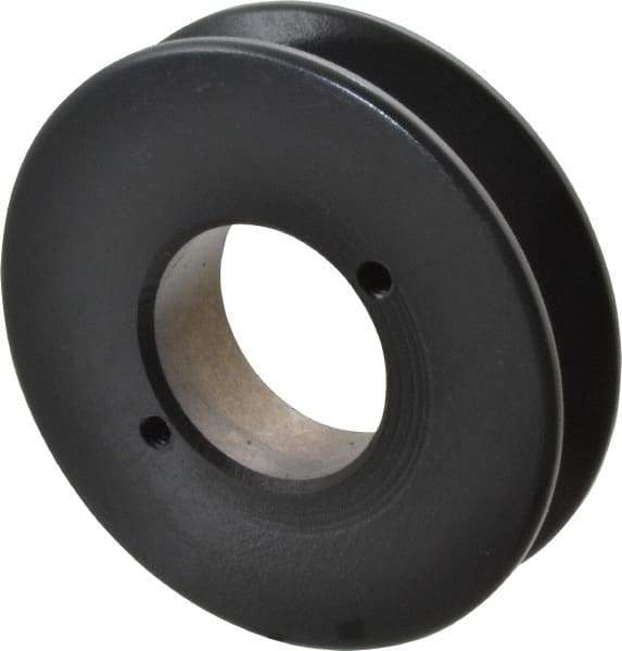 Browning - 1 Groove, 3/8 to 1-1/2 Bore Diam, 3-3/4" Outside Diam, QD Bushed V Belt Sheave - 3.0 A Diam Belt Pitch - USA Tool & Supply