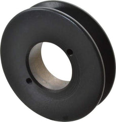 Browning - 1 Groove, 3/8 to 1-1/2 Bore Diam, 3-3/4" Outside Diam, QD Bushed V Belt Sheave - 3.0 A Diam Belt Pitch - USA Tool & Supply