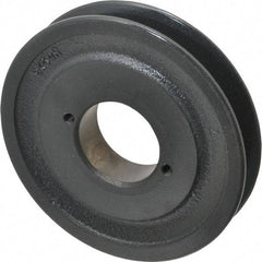 Browning - 1 Groove, 3/8 to 1-1/2 Bore Diam, 4-3/4" Outside Diam, QD Bushed V Belt Sheave - 4.0 A Diam Belt Pitch - USA Tool & Supply