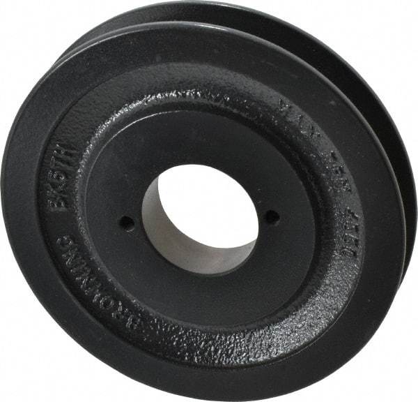 Browning - 1 Groove, 3/8 to 1-1/2 Bore Diam, 5.45" Outside Diam, QD Bushed V Belt Sheave - 4.7 A Diam Belt Pitch - USA Tool & Supply
