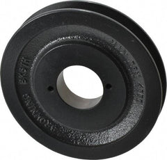 Browning - 1 Groove, 3/8 to 1-1/2 Bore Diam, 5.45" Outside Diam, QD Bushed V Belt Sheave - 4.7 A Diam Belt Pitch - USA Tool & Supply