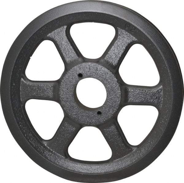 Browning - 1 Groove, 3/8 to 1-1/2 Bore Diam, 8-3/4" Outside Diam, QD Bushed V Belt Sheave - 8.0 A Diam Belt Pitch - USA Tool & Supply
