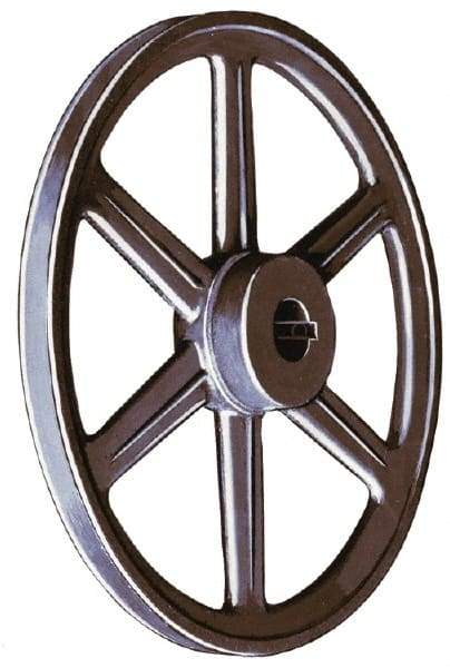 Browning - 3/4" Bore, 1-5/32 Long, 5.45" Outside Diam, Finished Bore Single Groove V Belt Sheave - 3/4" Wide, 4.86" Pitch Diam of 3L Belt, 5.2" Pitch Diam of 4L Belt - USA Tool & Supply