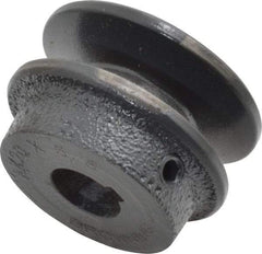 Browning - 5/8" Bore, 15/16 Long, 2" Outside Diam, Finished Bore Single Groove V Belt Sheave - 21/32" Wide, 1.46" Pitch Diam of 3L Belt, 1.8" Pitch Diam of 4L Belt - USA Tool & Supply