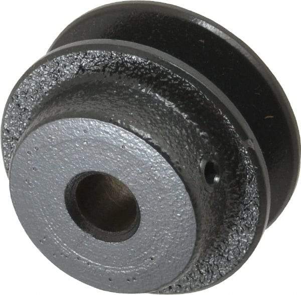Browning - 1/2" Bore, 15/16 Long, 2.2" Outside Diam, Finished Bore Single Groove V Belt Sheave - 21/32" Wide, 1.66" Pitch Diam of 3L Belt, 2" Pitch Diam of 4L Belt - USA Tool & Supply
