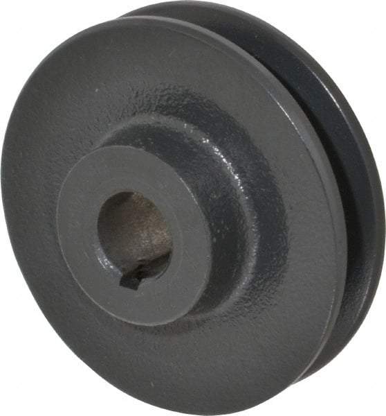 Browning - 3/4" Bore, 15/16 Long, 3.45" Outside Diam, Finished Bore Single Groove V Belt Sheave - 21/32" Wide, 2.86" Pitch Diam of 3L Belt, 3.2" Pitch Diam of 4L Belt - USA Tool & Supply
