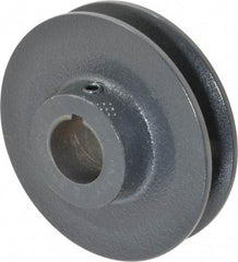 Browning - 7/8" Bore, 15/16 Long, 3.4" Outside Diam, Finished Bore Single Groove V Belt Sheave - 21/32" Wide, 2.86" Pitch Diam of 3L Belt, 3.2" Pitch Diam of 4L Belt - USA Tool & Supply