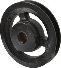 Browning - 3/4" Bore, 1-5/32 Long, 4.95" Outside Diam, Finished Bore Single Groove V Belt Sheave - 3/4" Wide, 4.36" Pitch Diam of 3L Belt, 4.7" Pitch Diam of 4L Belt - USA Tool & Supply