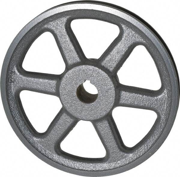 Browning - 1" Bore, 1-15/32 Long, 8-1/4" Outside Diam, Finished Bore Single Groove V Belt Sheave - 3/4" Wide, 7.66" Pitch Diam of 3L Belt, 8" Pitch Diam of 4L Belt - USA Tool & Supply