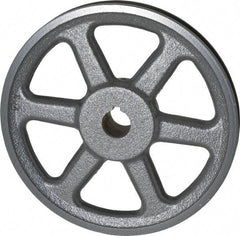 Browning - 1" Bore, 1-15/32 Long, 8-1/4" Outside Diam, Finished Bore Single Groove V Belt Sheave - 3/4" Wide, 7.66" Pitch Diam of 3L Belt, 8" Pitch Diam of 4L Belt - USA Tool & Supply
