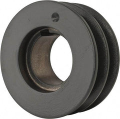 Browning - 2 Groove, 1/2 to 1-3/4 Bore Diam, 4.15" Outside Diam, QD Bushed V Belt Sheave - 3.4 A Diam Belt Pitch - USA Tool & Supply
