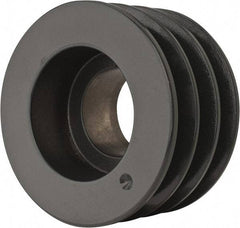 Browning - 3 Groove, 1/2 to 1-3/4 Bore Diam, 4.55" Outside Diam, QD Bushed V Belt Sheave - 3.8 A Diam Belt Pitch - USA Tool & Supply
