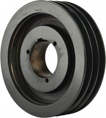 Browning - 3 Groove, 3/4 to 2-11/16 Bore Diam, 8.95" Outside Diam, QD Bushed V Belt Sheave - 8.2 A Diam Belt Pitch - USA Tool & Supply