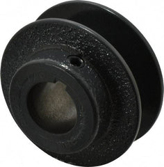 Browning - 7/8" Bore, 1-1/16 Long, 2-1/2" Outside Diam, Finished Bore Single Groove V Belt Sheave - 13/16" Wide, 2.3 Belt Pitch B, 1.9" Pitch Diam of 4L Belt - USA Tool & Supply