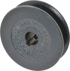 Browning - 5/8" Bore, 1-1/16 Long, 2.8" Outside Diam, Finished Bore Single Groove V Belt Sheave - 13/16" Wide, 2.6 Belt Pitch B, 2.2" Pitch Diam of 4L Belt - USA Tool & Supply