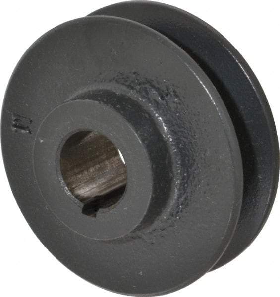 Browning - 7/8" Bore, 1-1/16 Long, 3.15" Outside Diam, Finished Bore Single Groove V Belt Sheave - 13/16" Wide, 2.8 Belt Pitch B, 2.4" Pitch Diam of 4L Belt - USA Tool & Supply
