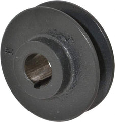 Browning - 7/8" Bore, 1-1/16 Long, 3.15" Outside Diam, Finished Bore Single Groove V Belt Sheave - 13/16" Wide, 2.8 Belt Pitch B, 2.4" Pitch Diam of 4L Belt - USA Tool & Supply